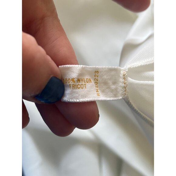 Vintage  Sheer White Nightgown & Robe Set Polka Dot Embroidery & Lace Trim Sz 34 - Picture 9 of 16